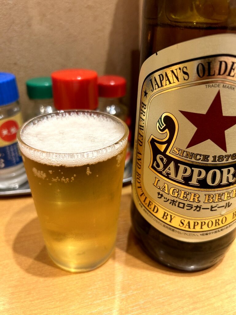 瓶ビールは赤星